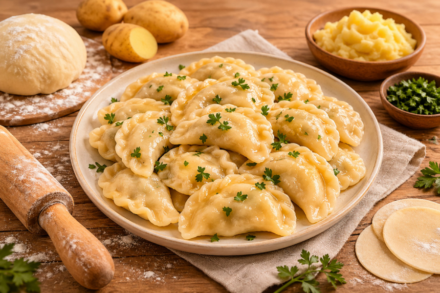 Домашние вареники с картофелем