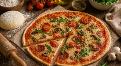 Домашняя пицца на тонком тесте
