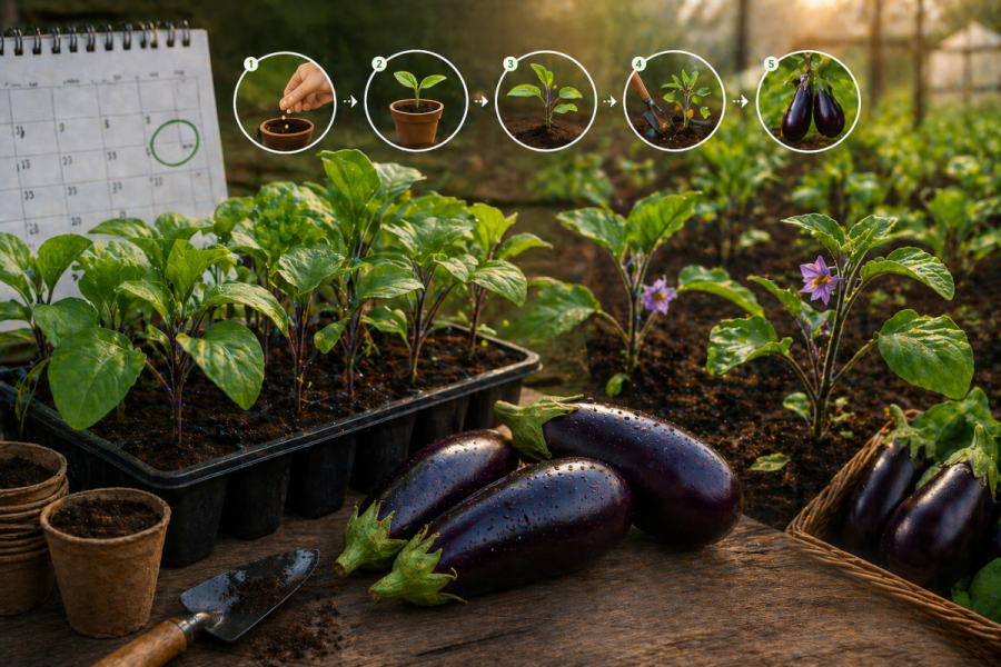 Коли садити баклажани