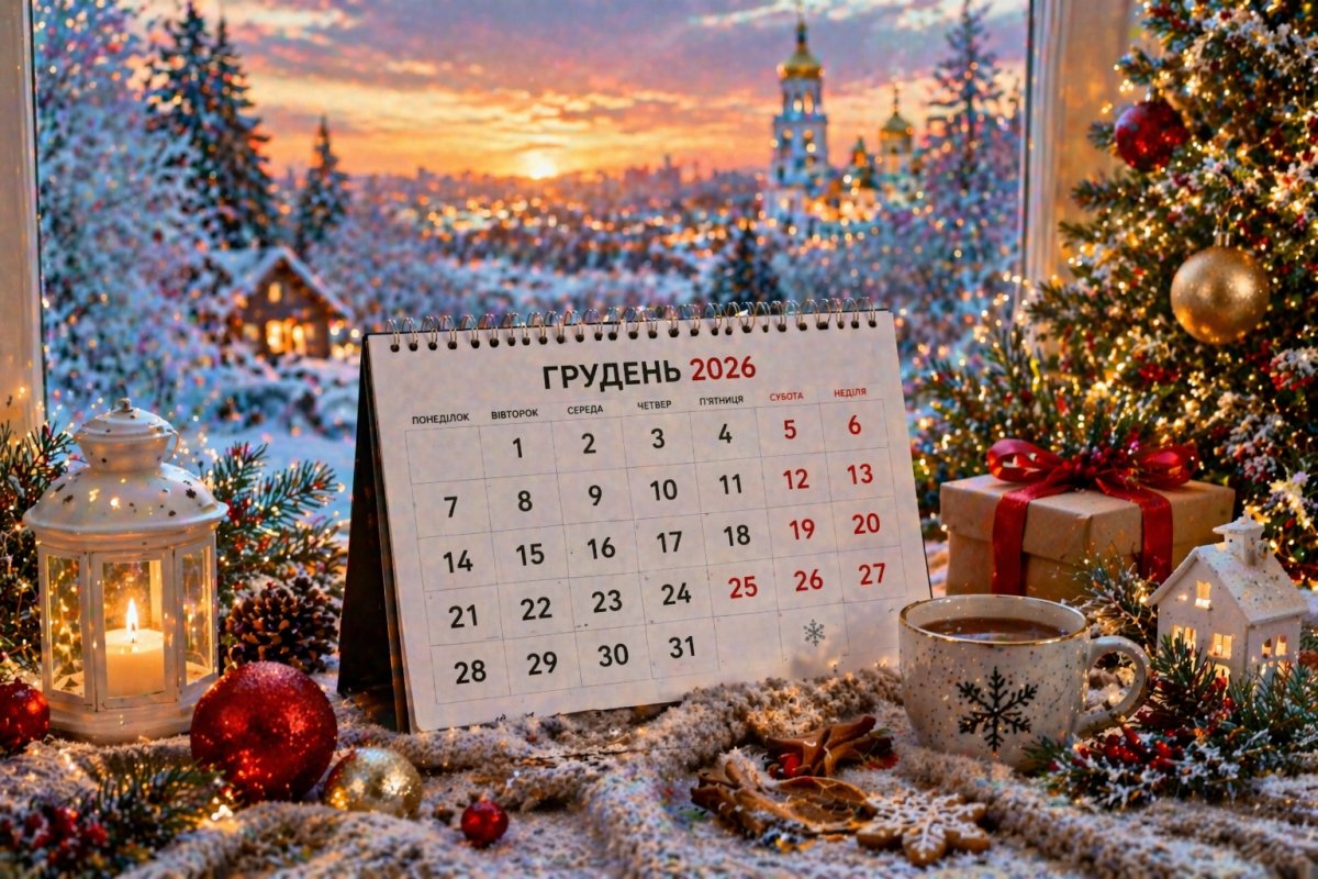 Календар свят у грудні 2026 року