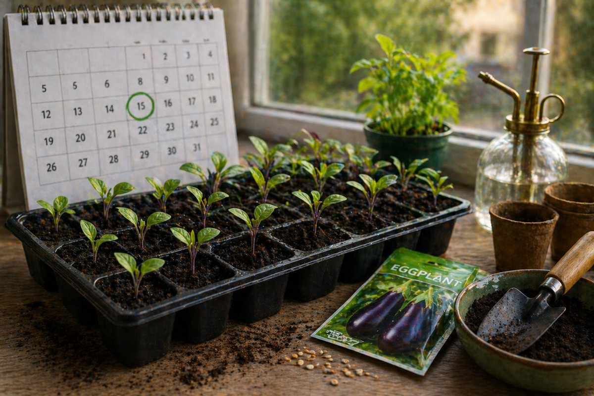 Коли садити баклажани на розсаду