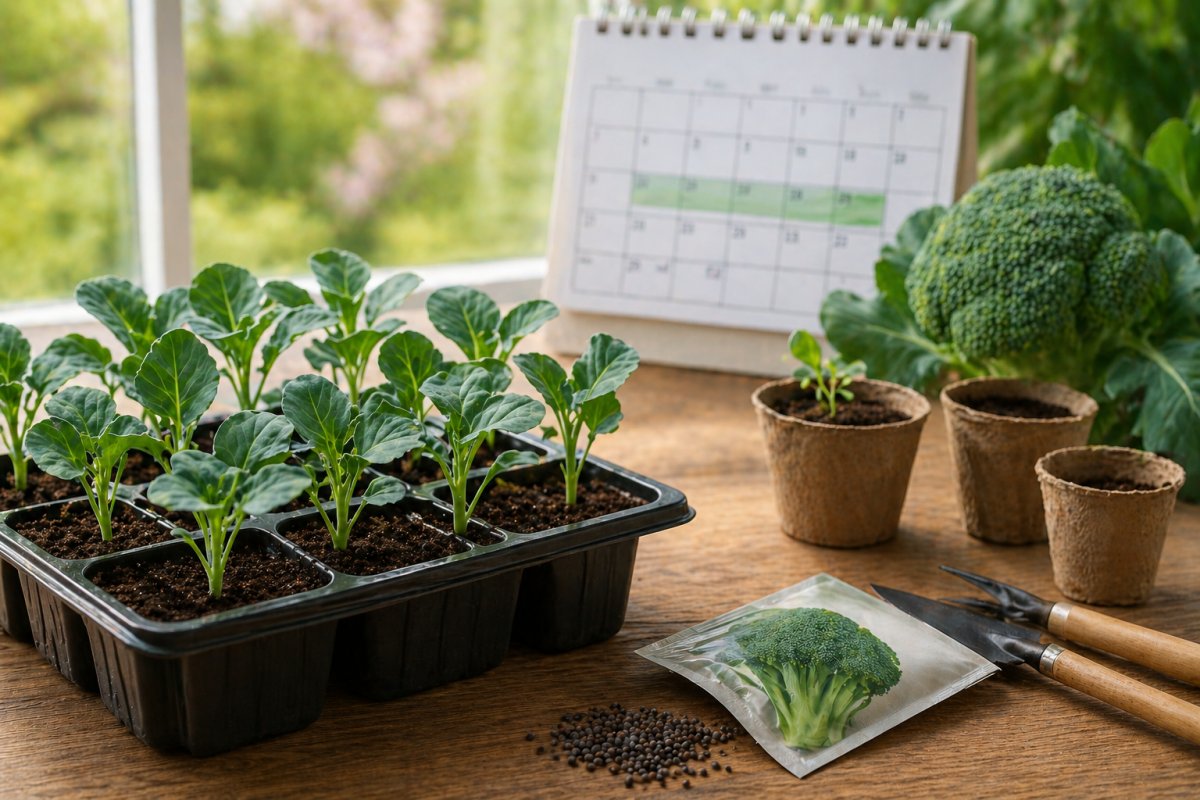 Коли садити броколі на розсаду