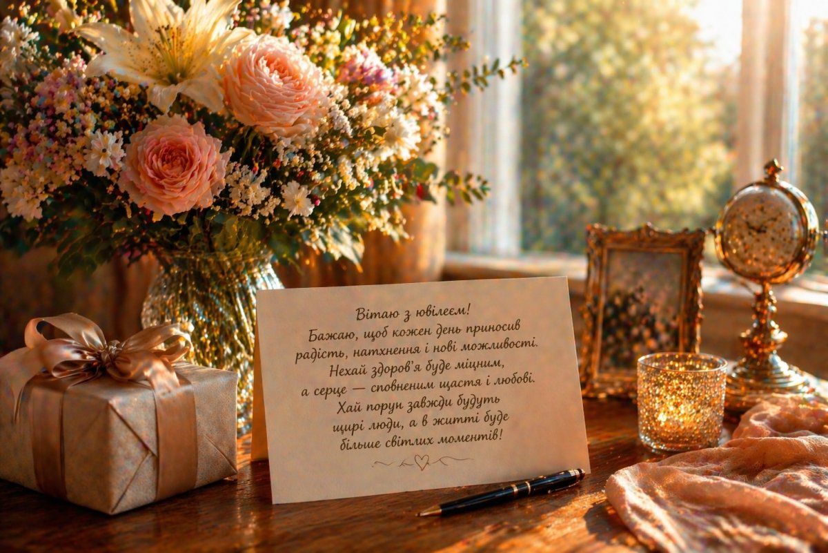 Красиві привітання з ювілеєм своїми словами