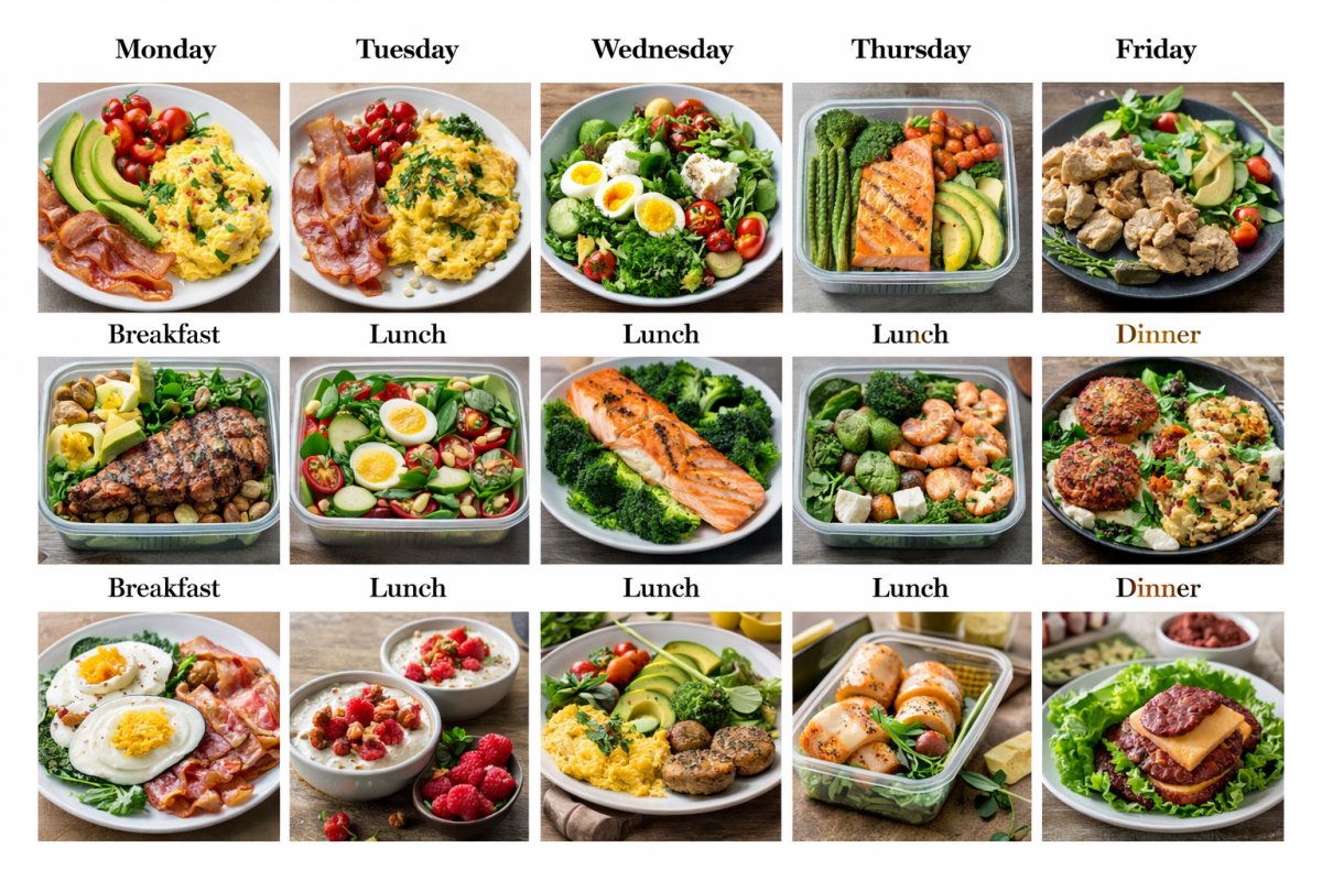 Меню на тиждень для початківців на кето дієті