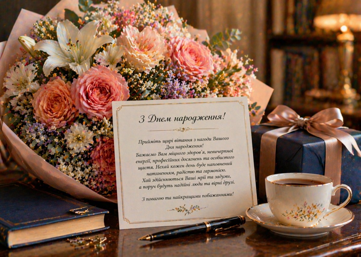 Офіційні привітання жінці з днем народження