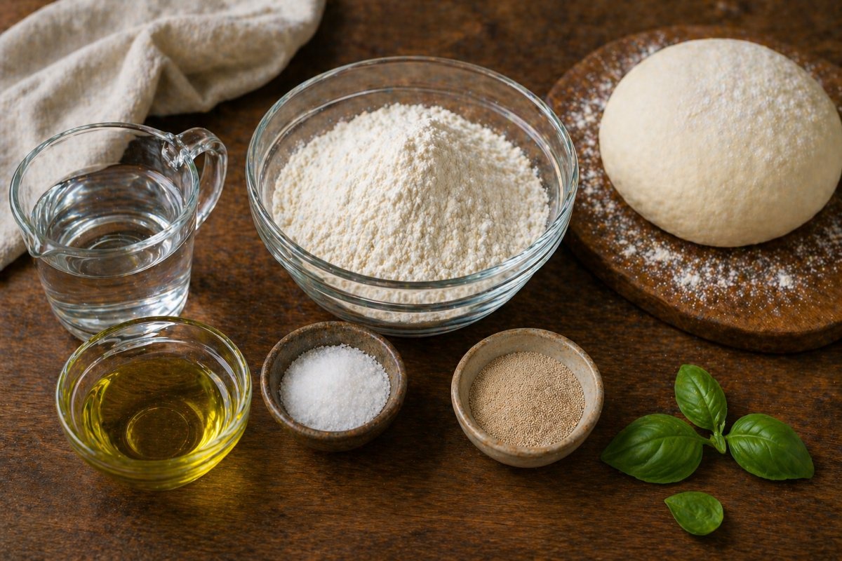 Основні інгредієнти для тонкого тіста