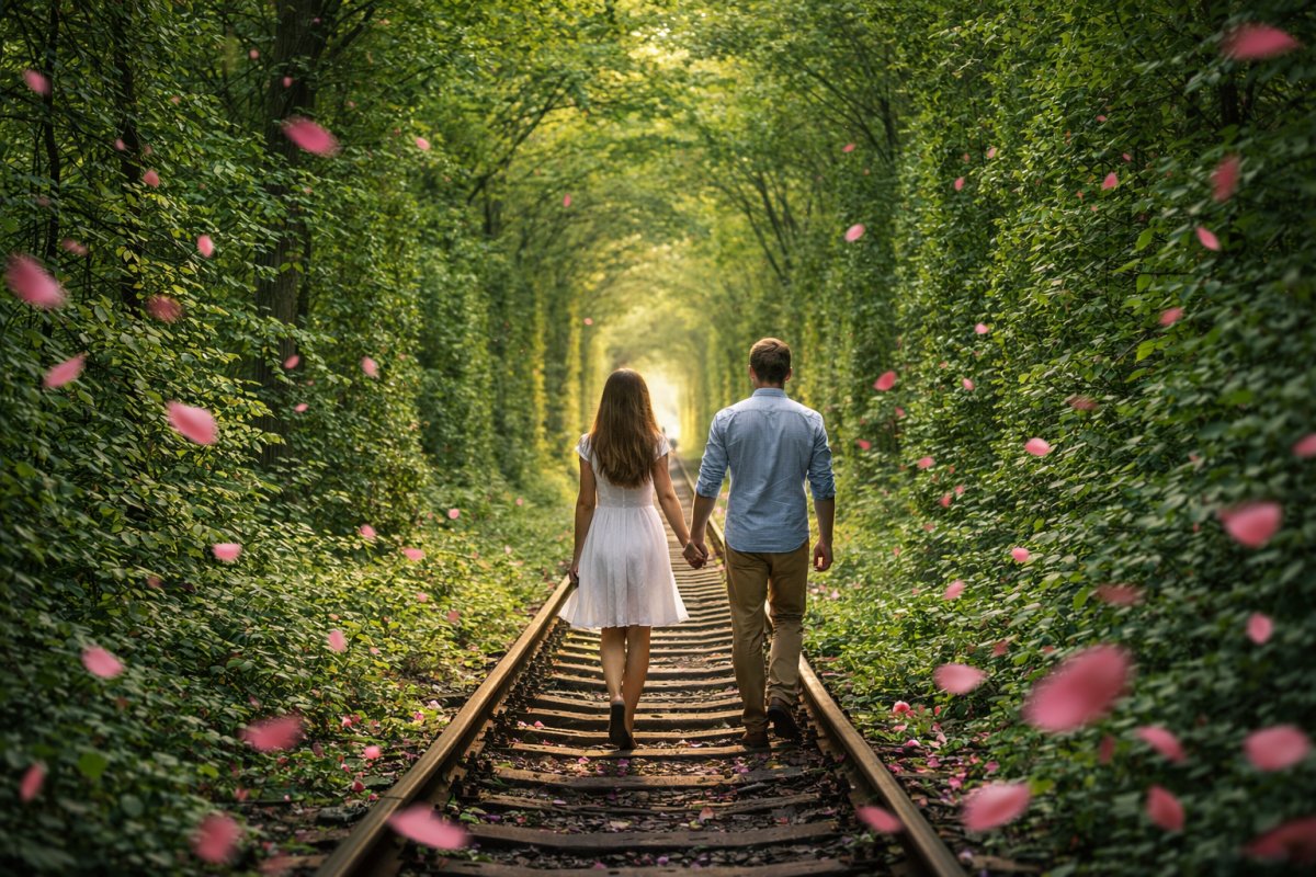 Туннель любви как одно из самых романтичных мест