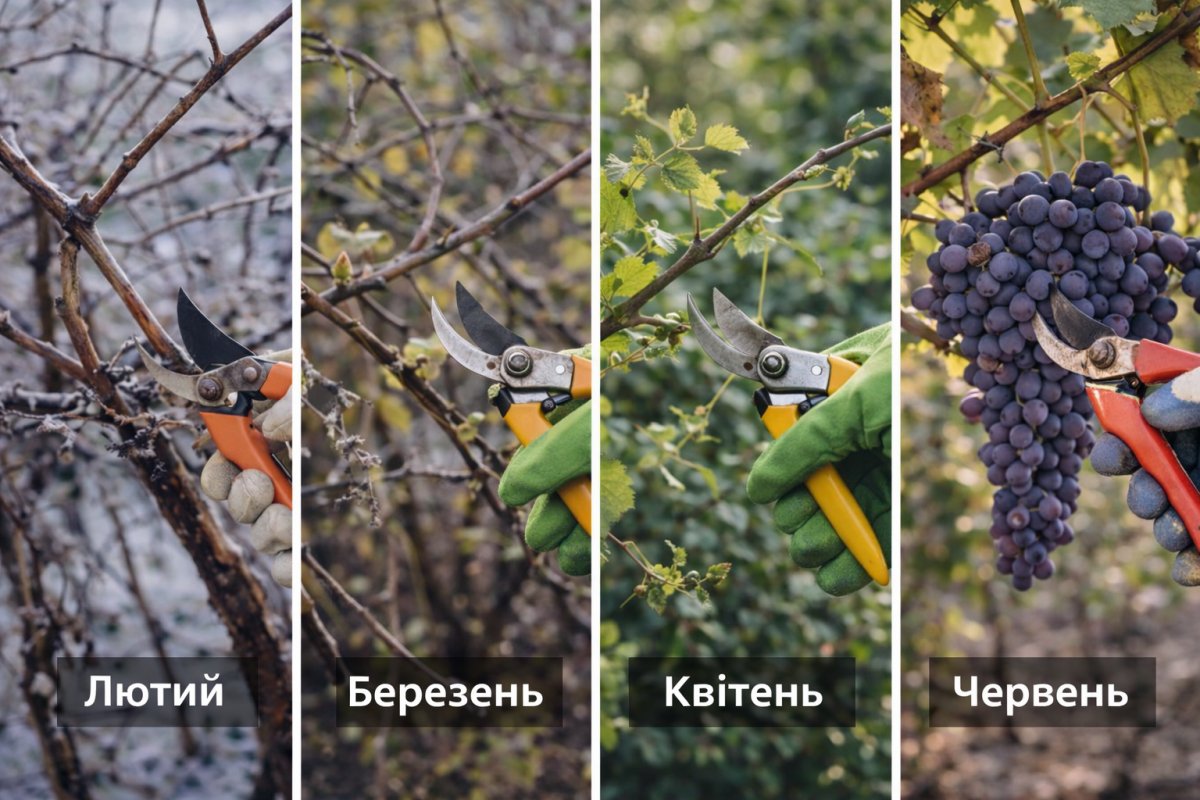 У які місяці обрізають виноград в Україні
