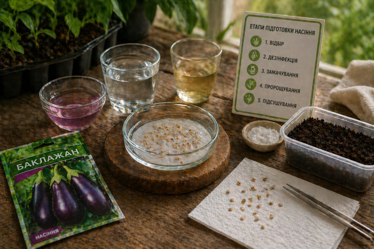 Як підготувати насіння баклажанів до посадки