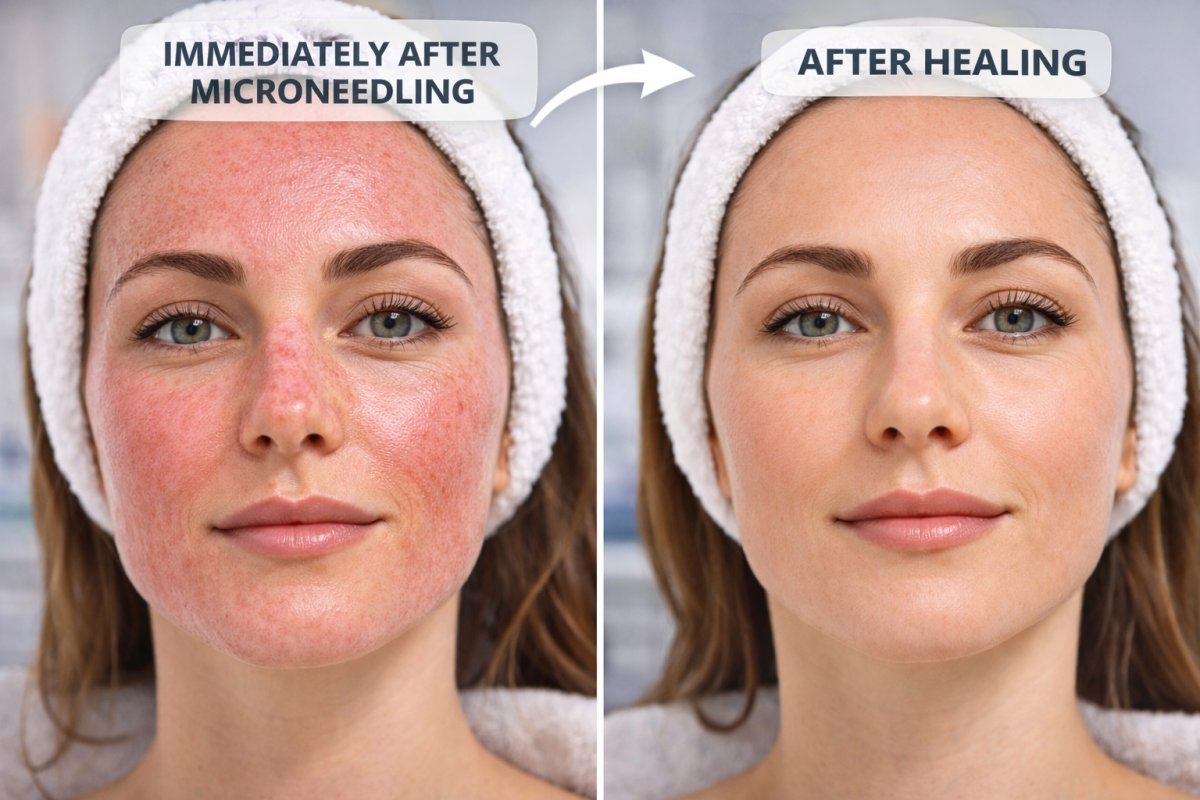 Как выглядит кожа после микронидлинга