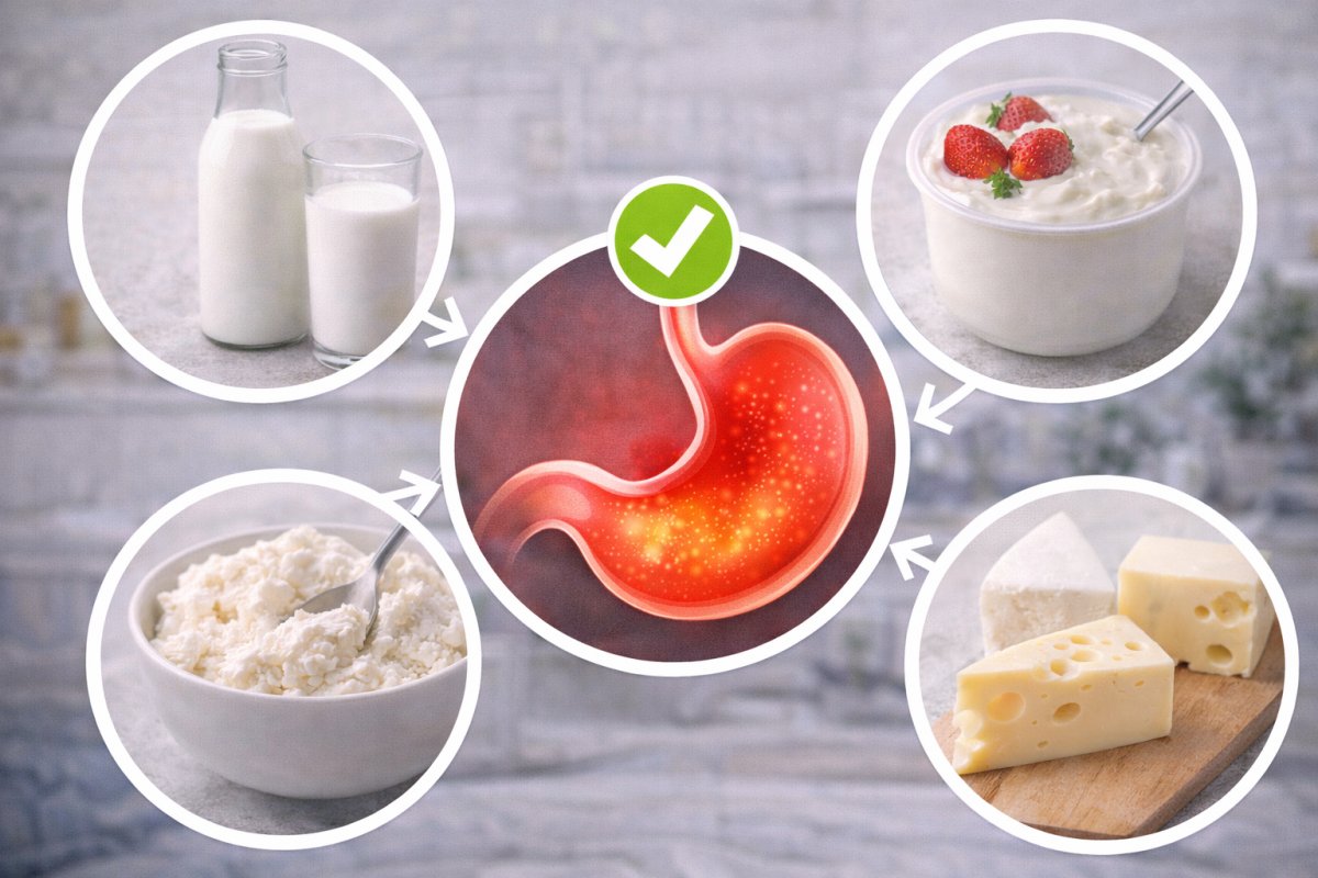 Які молочні продукти можна при гастриті